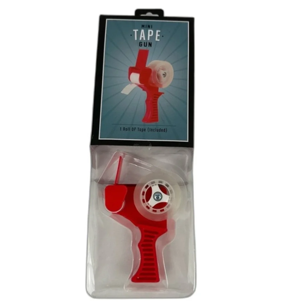 Red Mini Tape Gun Brand New In Box Novelty Gift Packaging Shipping